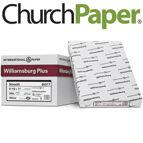 Williamsburg 8.5 x 11 24/60 White Paper 500 Sheets/Ream